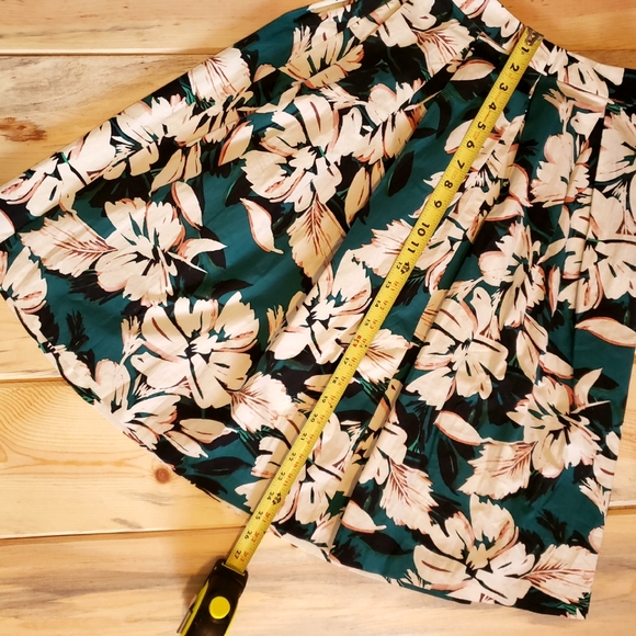 Forever 21 XS teal and black floral print skirt - Picture 4 of 5
